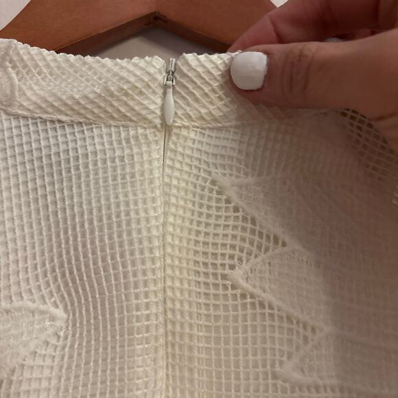 Mare Mare x Anthropologie Sabine Dress White Mesh Embroidered Cottagecore Bridal - Picture 9 of 9